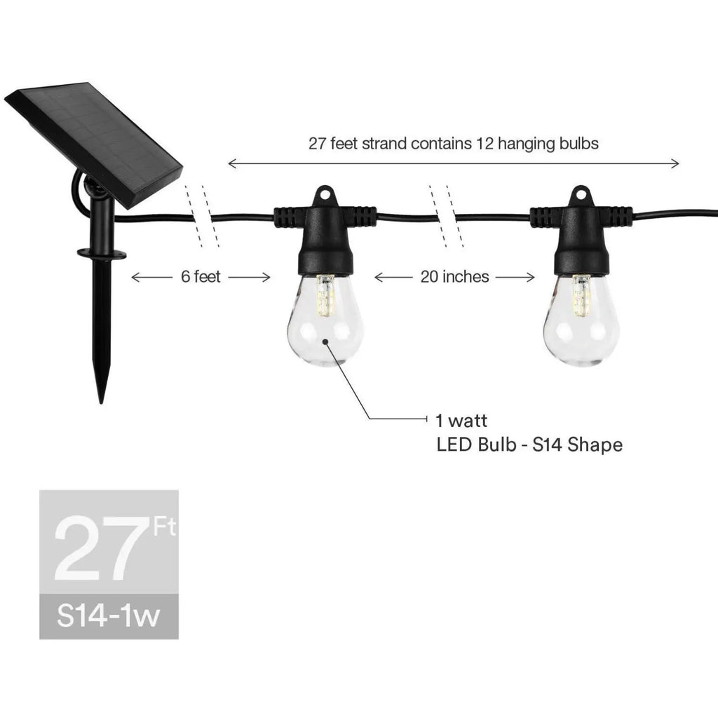 Backyard String Lights with Solar LED