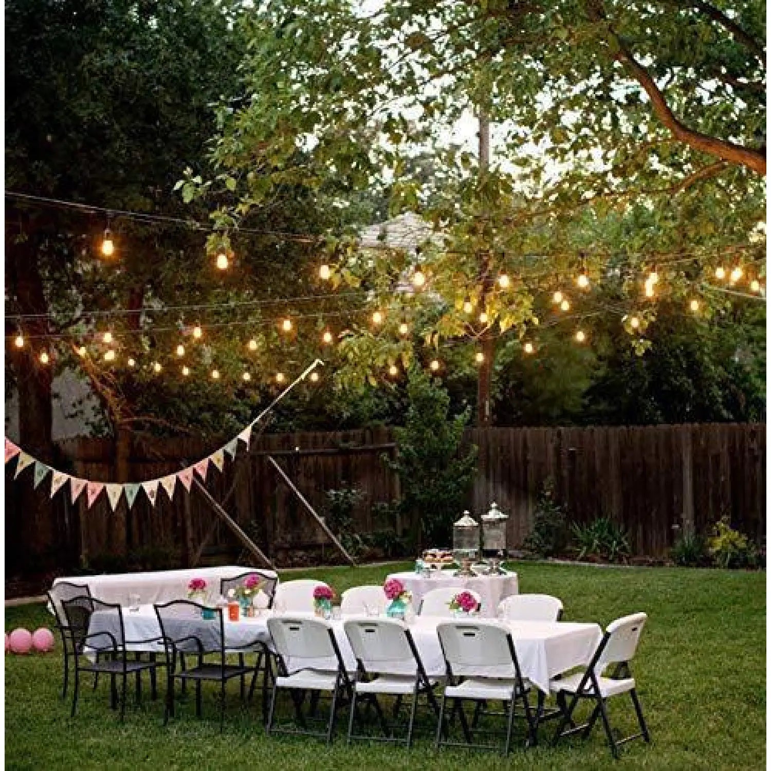 Backyard String Lights with Solar LED