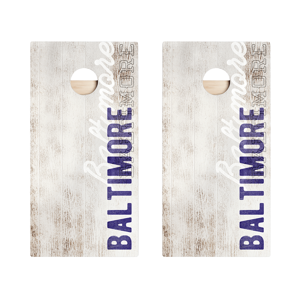 Baltimore Football Vintage Gameday Star Cornhole Boards