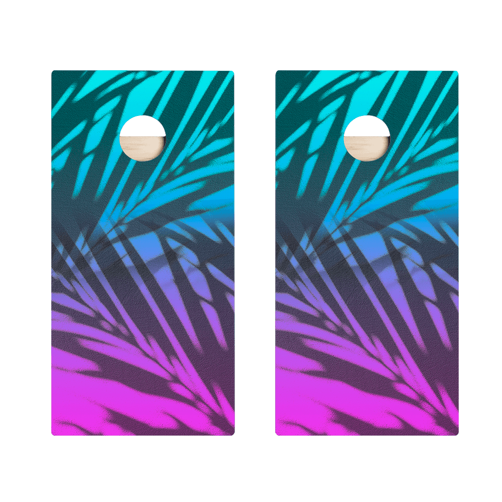 Beach Gradient Blue Star Cornhole Boards