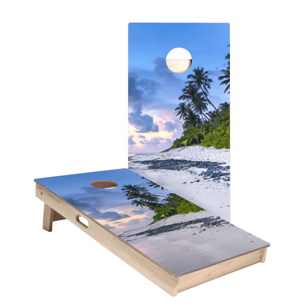Beach Scene Star Cornhole Boards