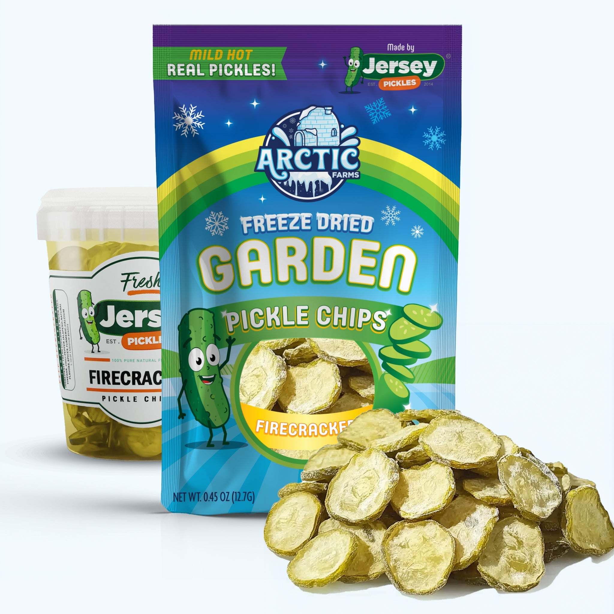 Freeze Dried Pickle Chips (Firecracker - Mild Hot) from Jersey Pickles