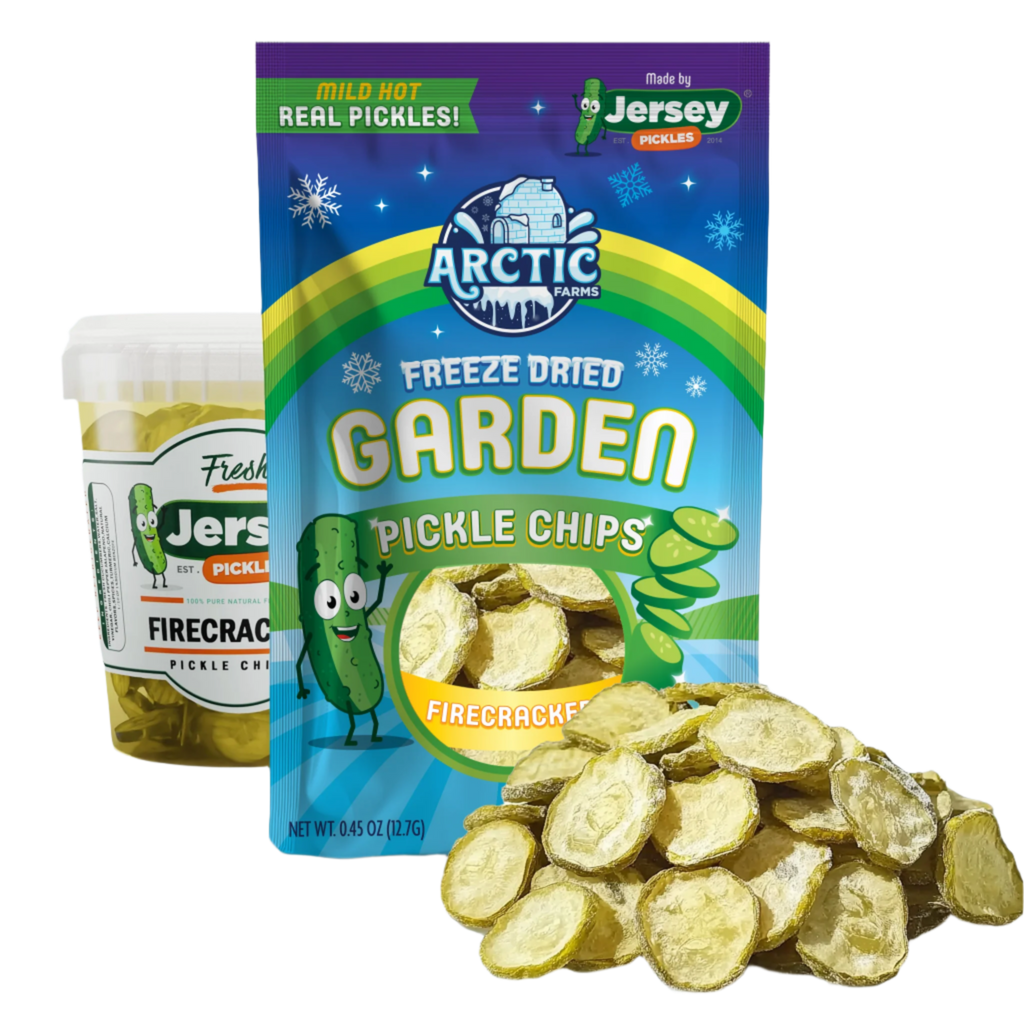 Freeze Dried Pickle Chips (Firecracker - Mild Hot) from Jersey Pickles
