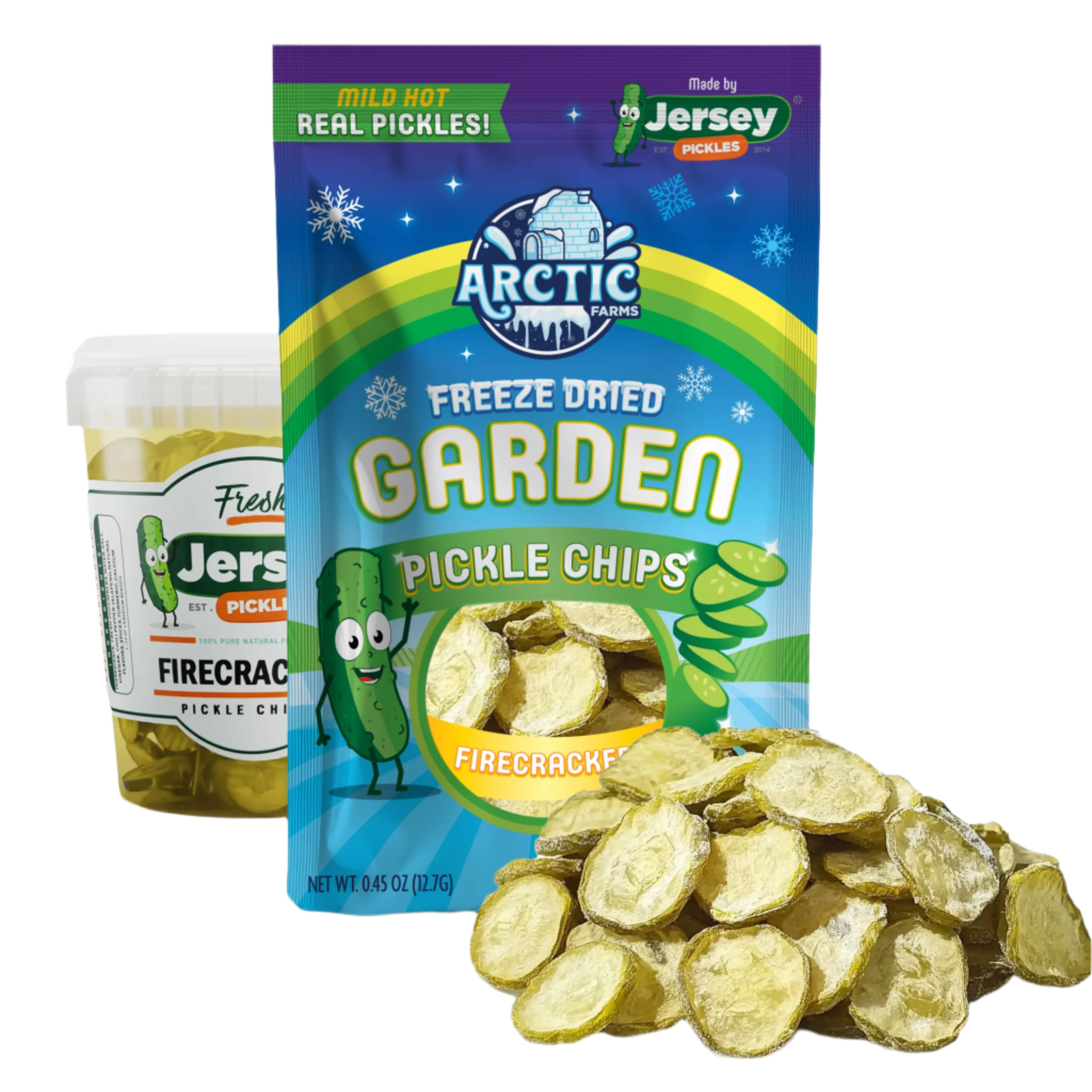 Freeze Dried Pickle Chips (Firecracker - Mild Hot) from Jersey Pickles