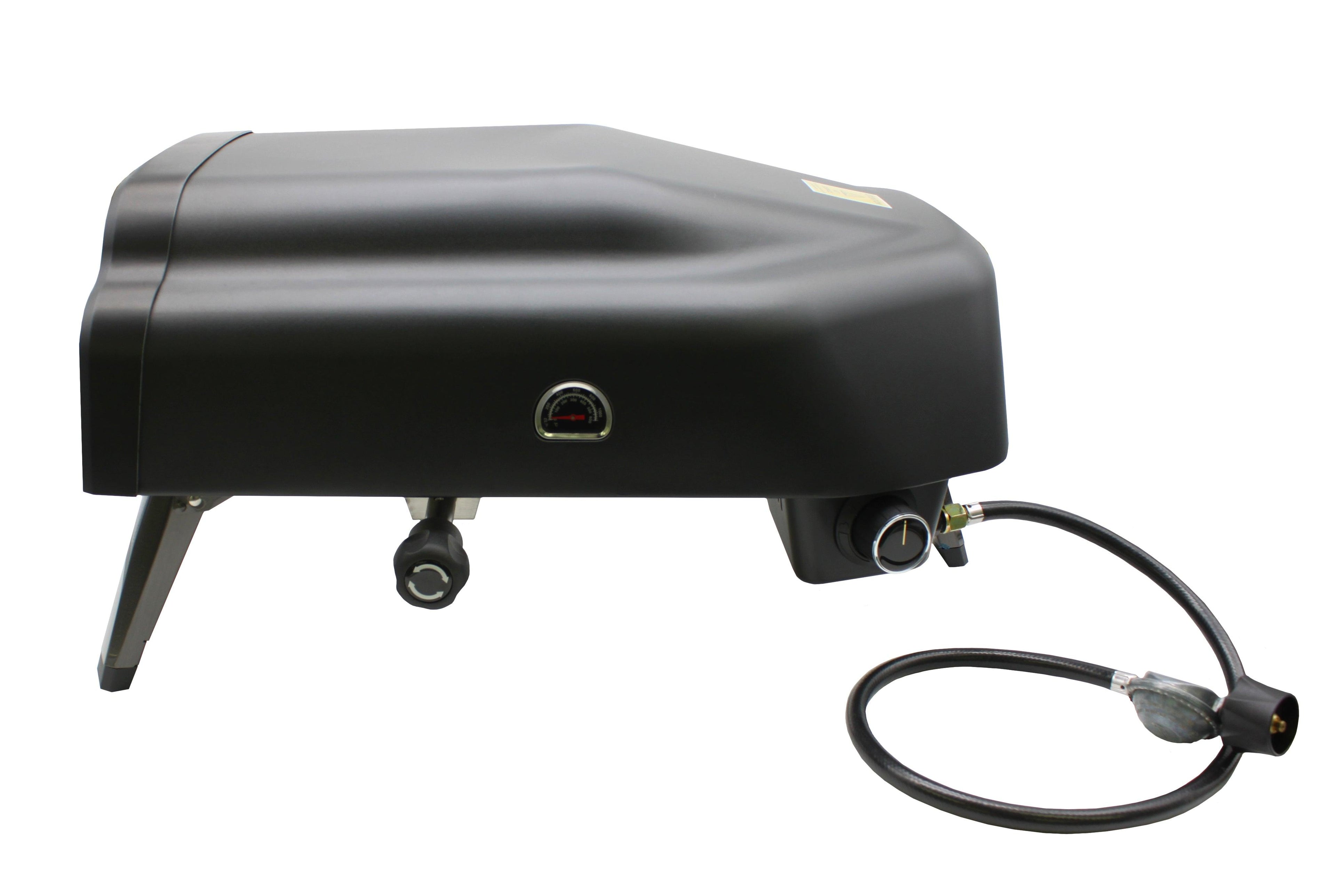 Flame King Outdoor Portable 14-inch Propane Pizza Oven Gas 360 Degree Rotating Stone