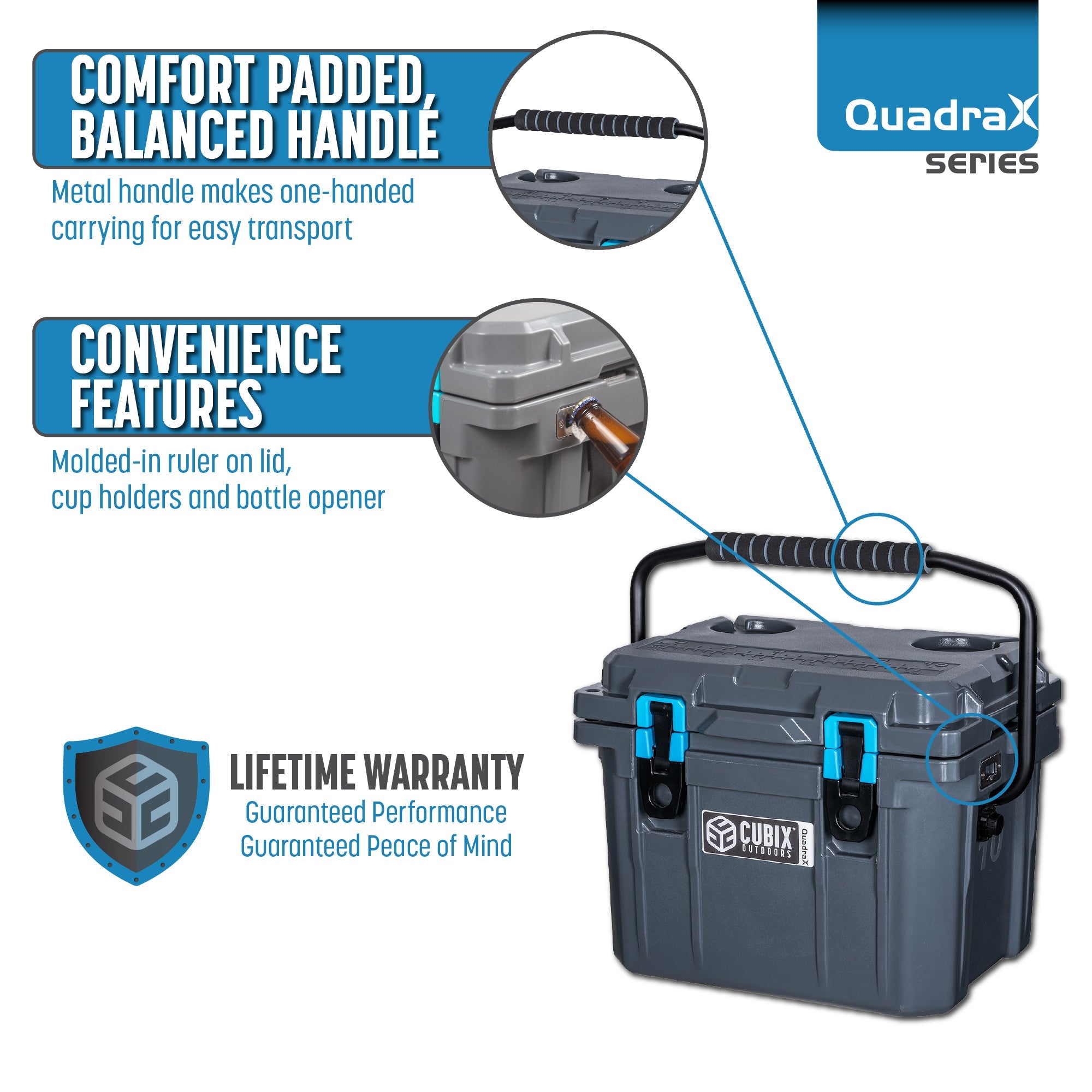 20 Quart Rotomolded Cooler - QuadraX