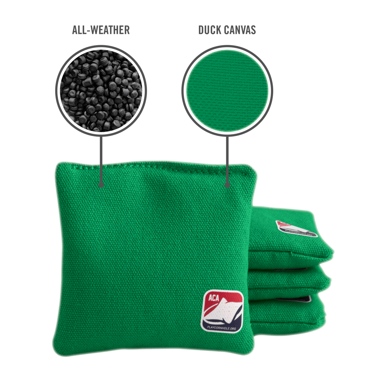 Green Daily 44x Cornhole Bags