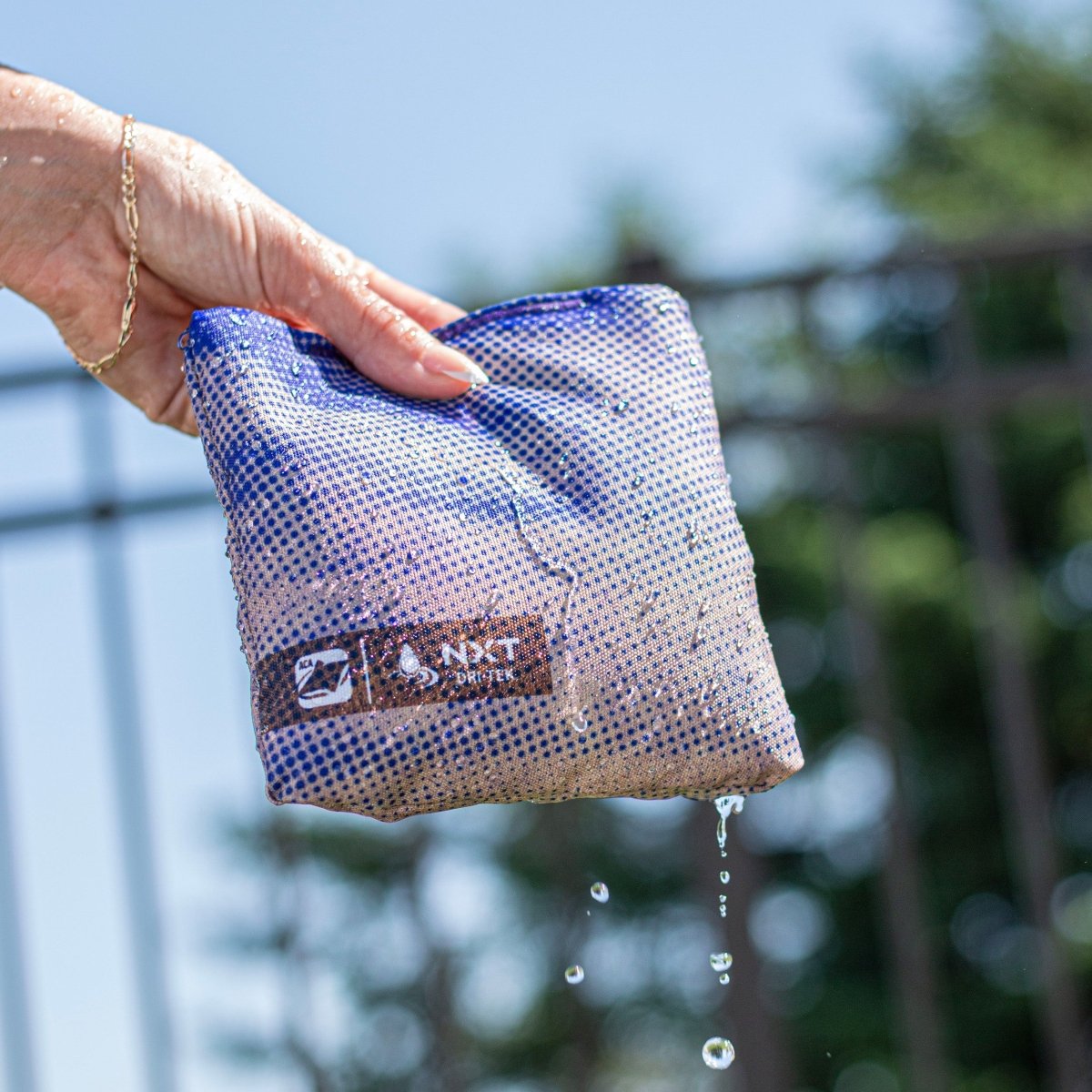 Halftone Horizon Blue NXT Dri-Tek Cornhole Bags