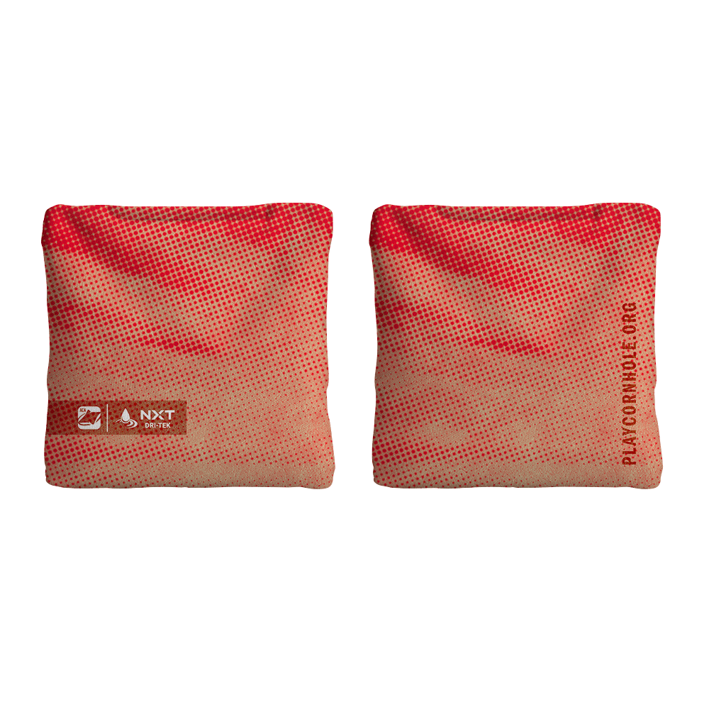 Halftone Horizon Red NXT Dri-Tek Cornhole Bags