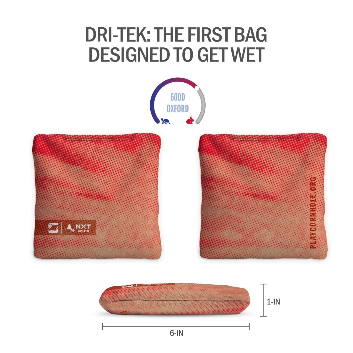 Halftone Horizon Red NXT Dri-Tek Cornhole Bags