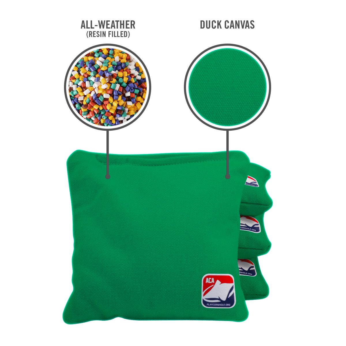 Kelly Green Daily 66x Cornhole Bags