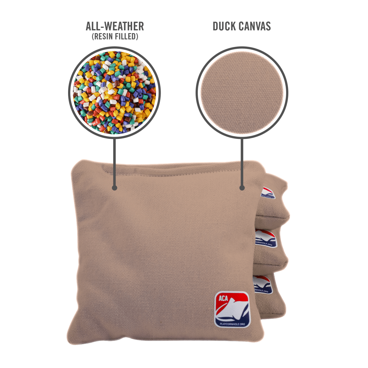 Khaki Daily 66x Cornhole Bags