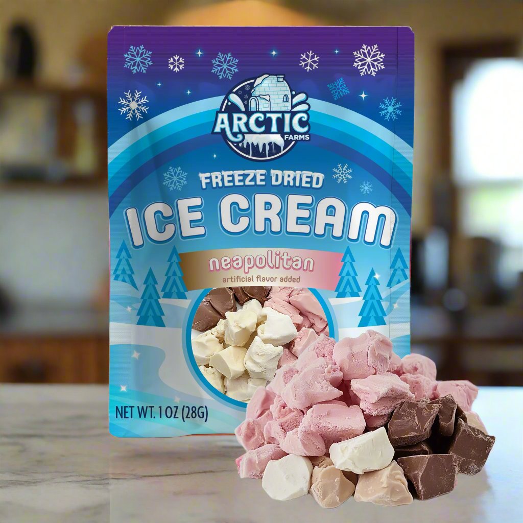 Freeze Dried Ice Cream That Does Not Melt (Bits) Neapolitan