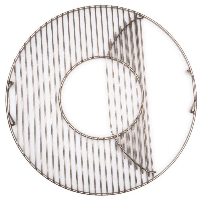 Premium stainless grate for 22 kettle package (grate with pop out center and stainless charcoal grate)