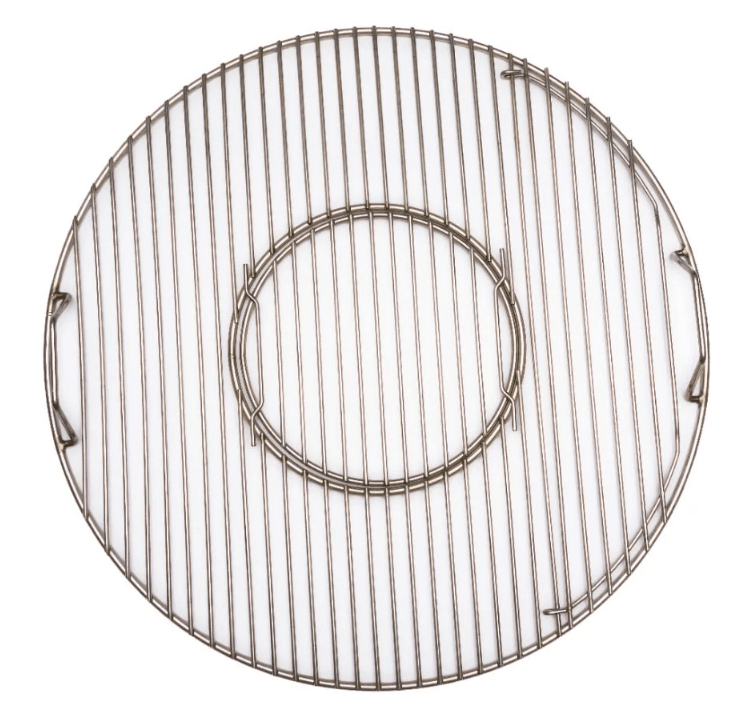 Premium stainless grate for 22 kettle package (grate with pop out center and stainless charcoal grate)