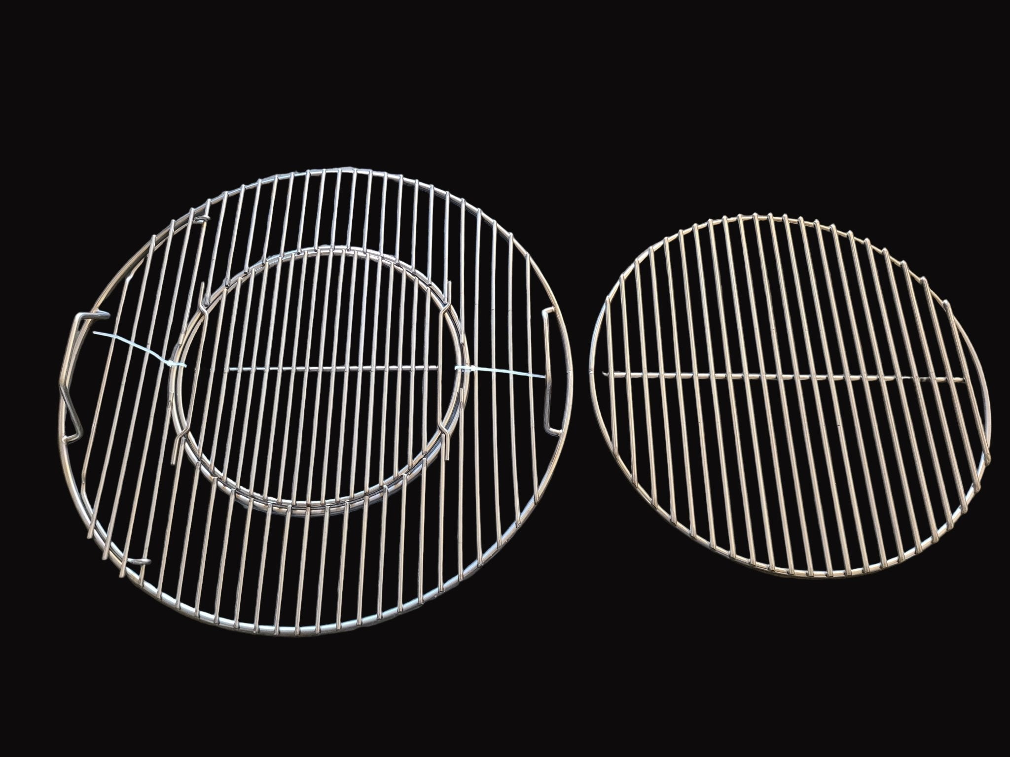 Premium stainless grate for 22 kettle package (grate with pop out center and stainless charcoal grate)