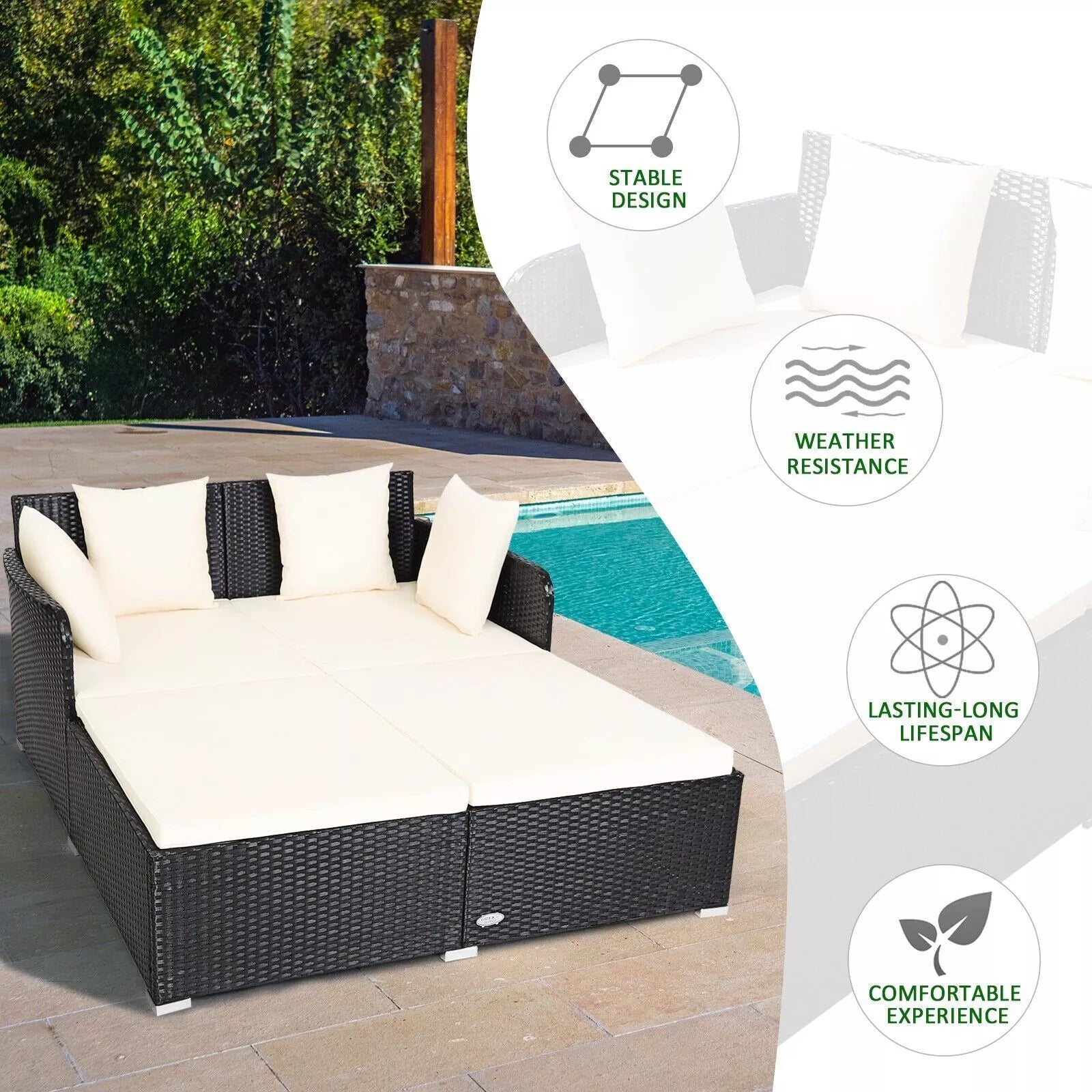 Keith Rattan Outdoor Garden Day Bed