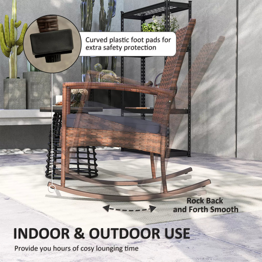 Higgins Rattan Outdoor Patio Rocking Chair