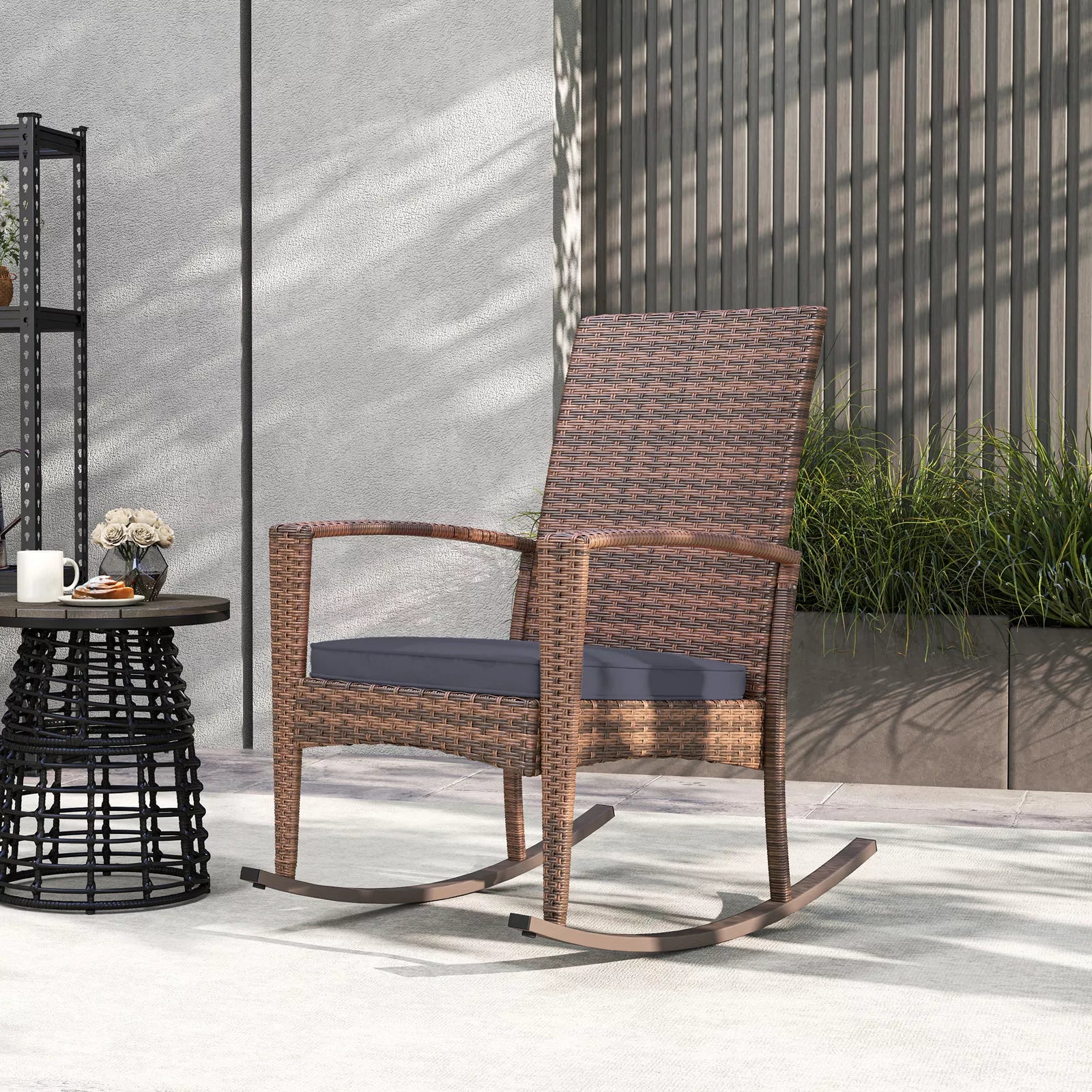 Higgins Rattan Outdoor Patio Rocking Chair