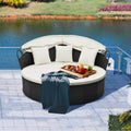 Kye Rattan Round Outdoor Garden Day Bed