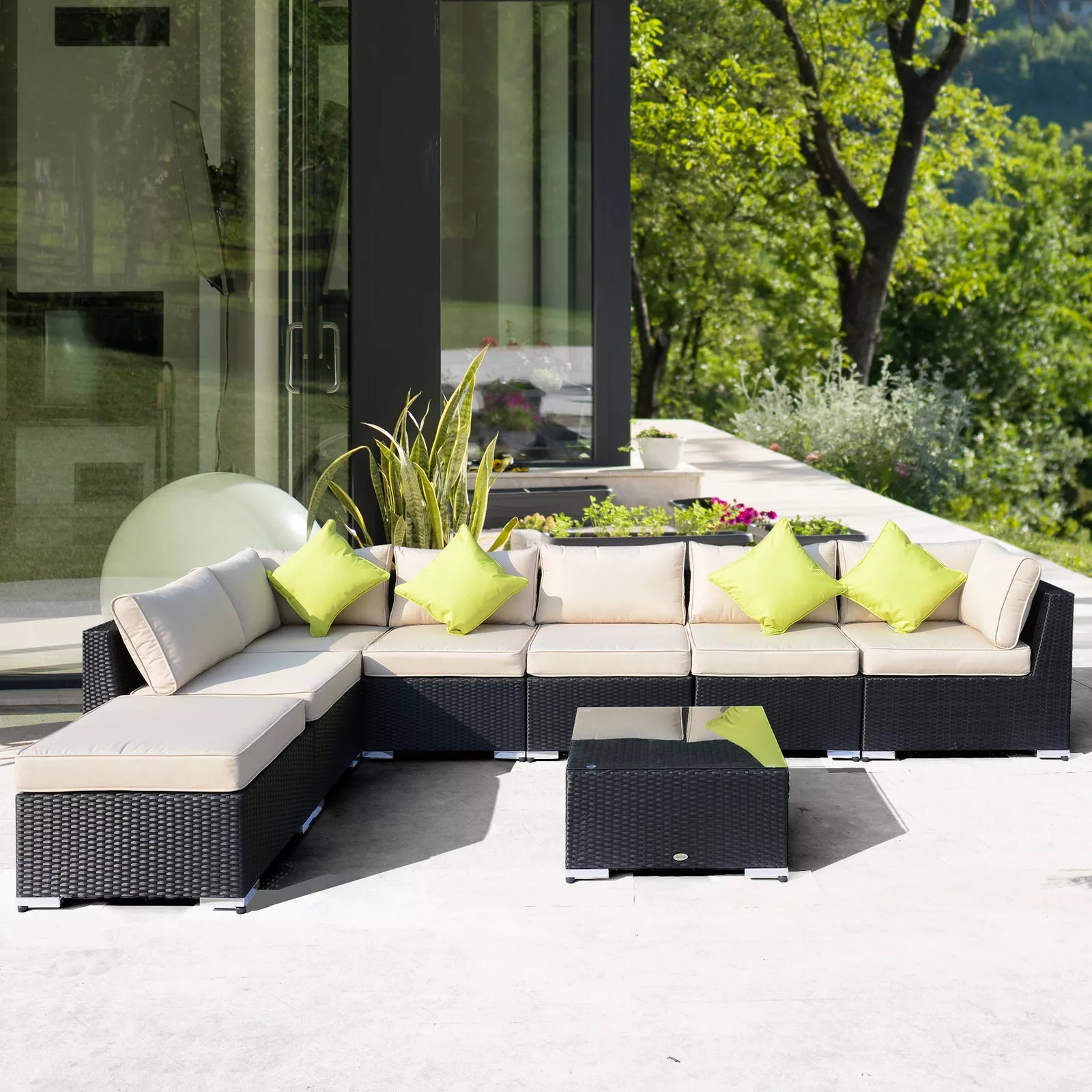Carson Outdoor Garden Corner Couch Set