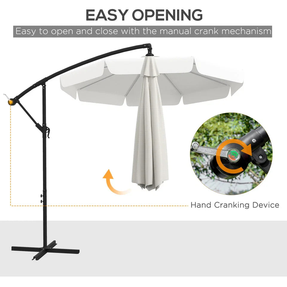 11FT Outdoor Large Patio Cantilever Umbrella