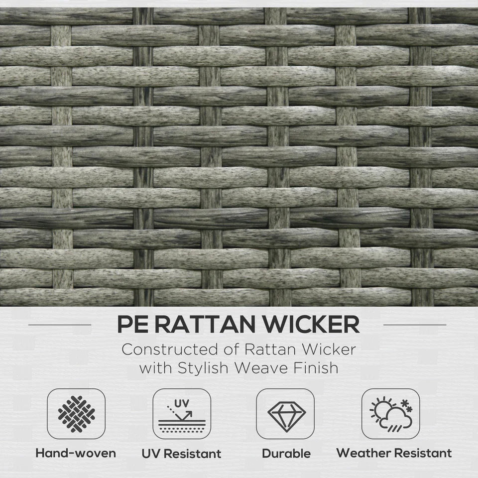 6 Piece Rattan Outdoor Patio Couch Set