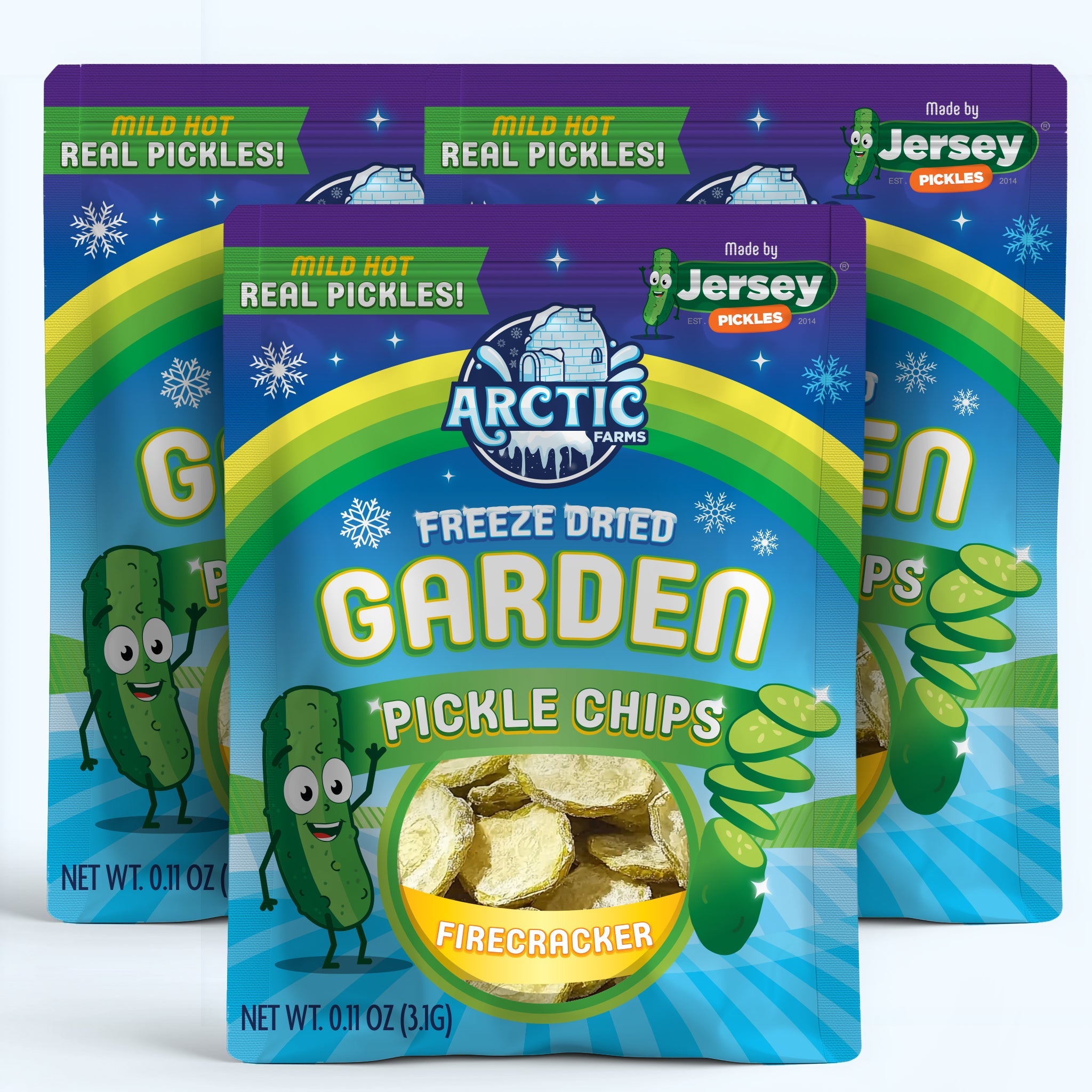 Freeze Dried Pickle Chips (Firecracker - Mild Hot) from Jersey Pickles