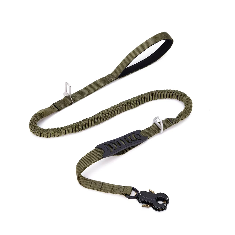 Tactical 'No-Pull' Bungee Leash - Upgraded Frog Clip
