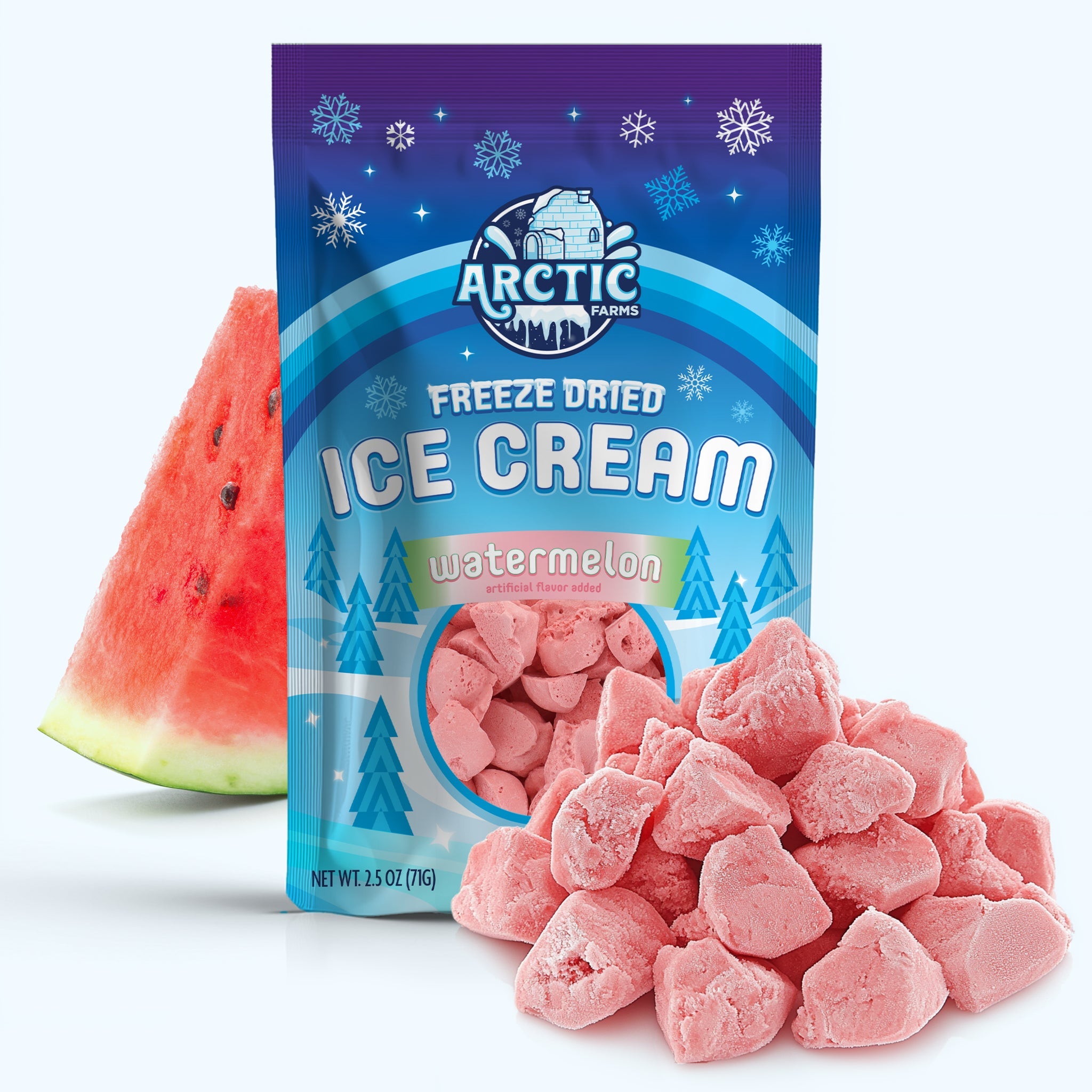 Freeze Dried Ice Cream That Does Not Melt (Bits) Watermelon